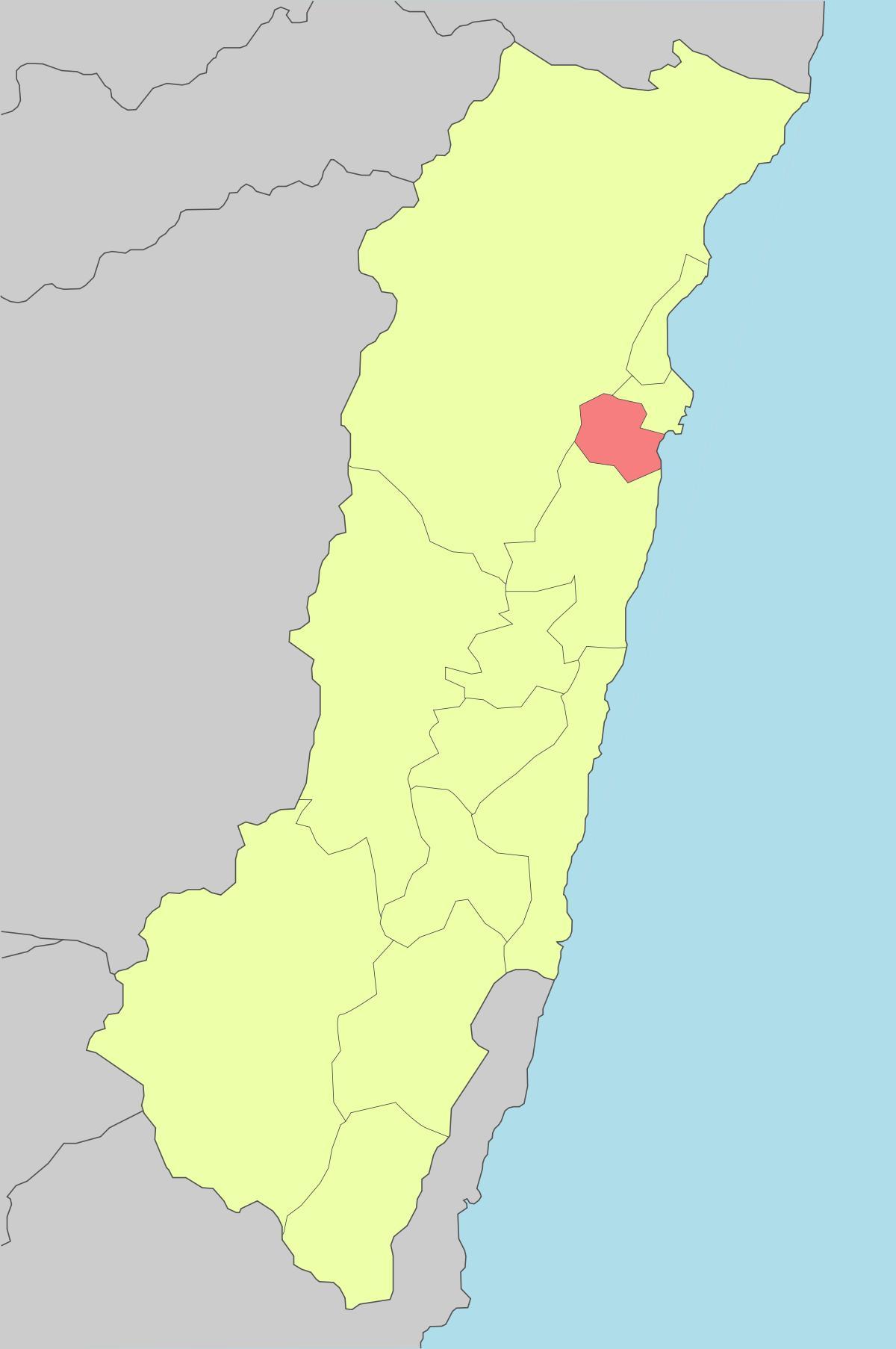 Mapa hualien, Tajwan