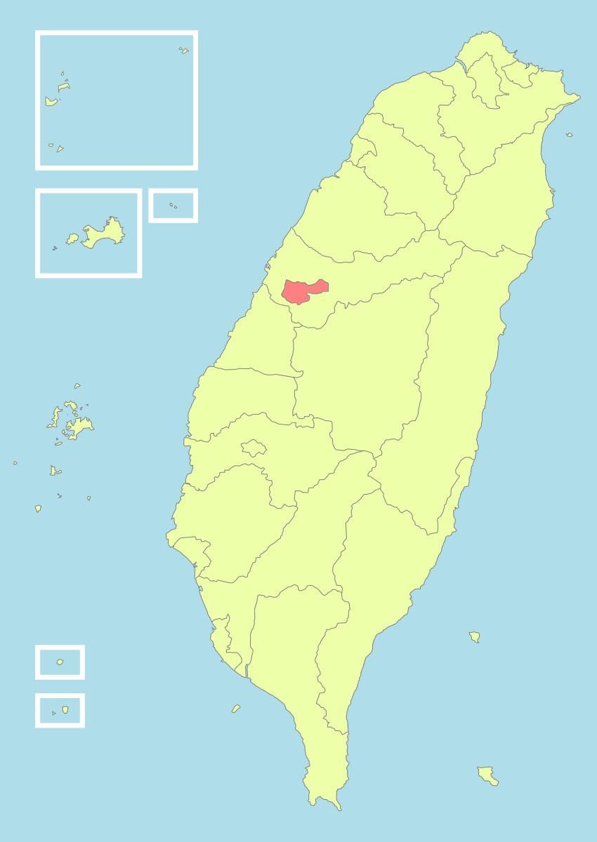 Mapa taichung, Tajwan
