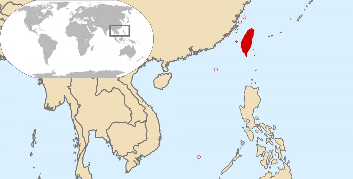 Tajwan Lokalizacja Na Mapie Wiata Mapa Wiata Wy Wietlaj Cy Tajwan   Tajwan Lokalizacja Na Mapie świata 