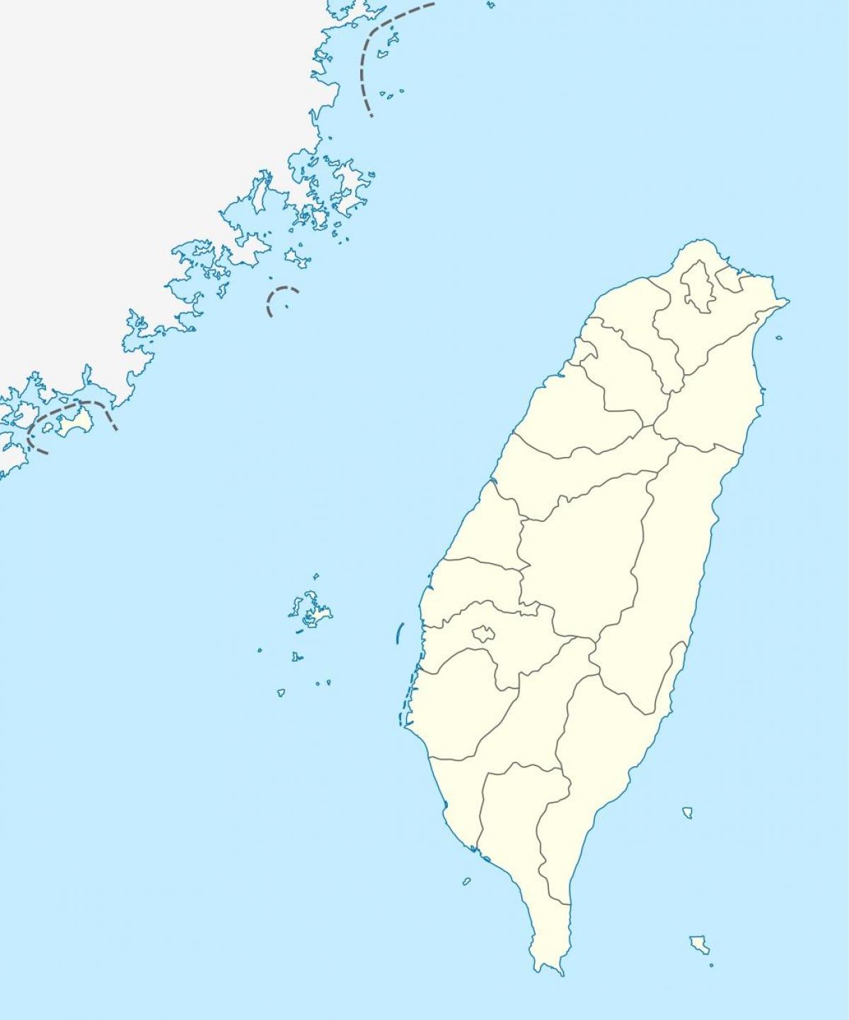 Mapa Tajwanu wektor