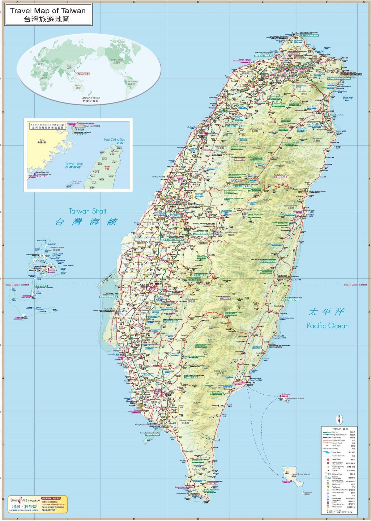 Tajwan przewodnik mapę