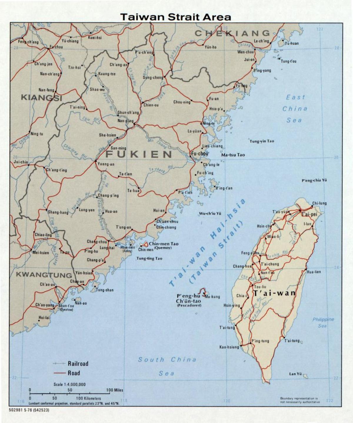 Mapa taiwan strait