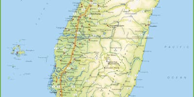 Mapa Tajwanu kemping