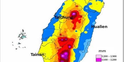 Mapa Tajwanu klimatu