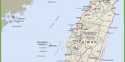 Mapa Tajwan