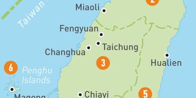 Mapa Tajwan kraj