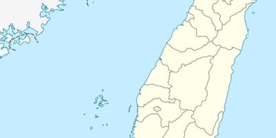 Mapa Tajwanu wektor