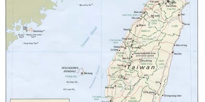 Tajwan mapa linii autobusowych